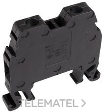 BORNE PARA CARRIL DIN 4mm² TORNILLO NEUTRO FASE NEGRO