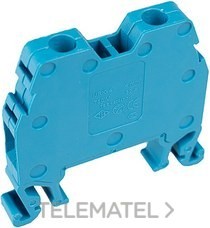 BORNE PARA CARRIL DIN 10mm² TORNILLO NEUTRO FASE AZUL
