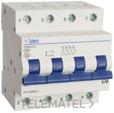 MAGNETOT.4P 4 MOD.63A SECTORES RESID.To.6kA 240/415V AC(50-60Hz)CV.C