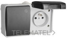 BASE ENCHUFE 2P+TT LATERAL+CONMUTADOR CERTIFICADA NF