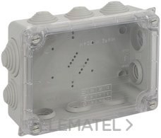 CAJA ESTANCA 153x110x65 8 CONOS TAPA TRANSPARENTE