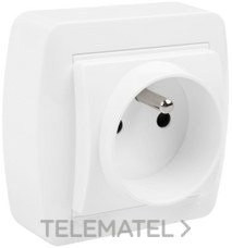 BASE SERIE MURAL 2P DE 16A 250V CON SISTEMA FRANCÉS