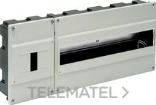 CAJA DISTRIBUCIÓN EMPOTRAR 16 elementos+4 PRECINTABLES 420x188x55mm TAPA GRIS