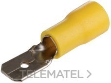 TERMINAL LENGÜETA 0,8x6,35mm DE 4 A 6mm² AMARILLO (BOLSA 50u)