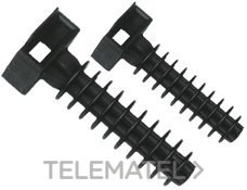 TACO BASE DIÁMETRO 8mm PARA BRIDA BROCA DIÁMETRO 6mm NEGRO (100u)