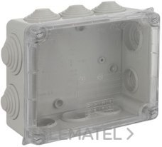 CAJA ESTANCA 160x135x70 8 CONOS TAPA TRANSPARENTE