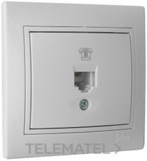 TOMA TELÉFONO RJ11 83x81 BLANCO