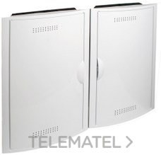 CONJUNTO PARA ICT 2 REGISTROS VACÍOS CON PUERTA+MARCO BLANCO