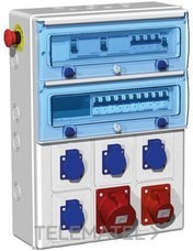 CUADRO MONTAJE 32 ELEMENTOS TOMAS+BASE+DIFERENCIAL+MAGNETOTÉRMICO