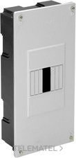 CAJA EMPOTRAR SERIE CLÁSICA CON 4 ELEMENTOS 125x270x68mm TAPA GRIS