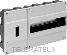 CAJA DISTRIBUCIÓN EMPOTRAR 12 elementos+4 PRECINTABLES 348x188x55mm TAPA GRIS