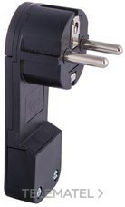 CLAVIJA TRASMUEBLE BIPOLAR 16A 250V ESPIGA 4,5 TERMOPLÁSTICO COLOR NEGRO