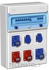 CUADRO MONTAJE 16 ELEMENTOS 2 TOMAS+BASE+DIFERENCIAL+MAGNETOTÉRMICO
