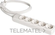 BASE BIPOLAR 5 TOMAS PROLONGACIÓN 3m LIBRE DE HALÓGENOS BLANCO