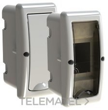 CAJA DISTR.EMP.2 EL.60x130x62mm MO.BL PTA.FUMÉ