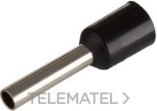 TERMINAL PUNTERA HUECA SENCILLA 8mm 1,5mm² NEGRO (BOLSA 50u)