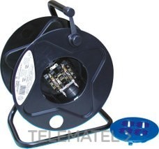 ENROLLACABLES BIPOLAR CON 4 TOMAS DESMONTABLES SIN CABLE