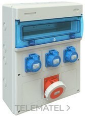 MONTAJE INDUBOX REF.1316P 3 BAS.TRASC.2P+Ey 1 BA.INCLINIDA 3P+N+T 400V 16A