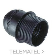 PORTALÁMPARAS E27 4A 250V CUERPO ROSCADO TOPE NEGRO