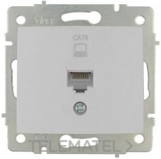TOMA DATOS R45 CATEGORÍA 6 SERIE EUROPA 83x81 BLANCO
