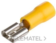 TERMINAL FASTÓN 0,8x6,35mm DE 4 A 6mm² AMARILLO (BOLSA 50u)