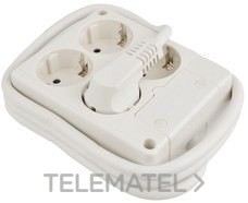 BASE BIPOLAR 4 TOMAS+PROLONGACIÓN 2m LIBRE DE HALÓGENOS BLANCO