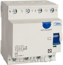 DIF.SUPINM.4P 63A SENB.30mA 4 MOD.SECTORES RESID.To.6kA 240/415V AC(50-60Hz)CV.C