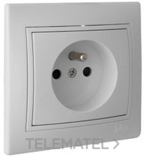 BASE BIP.83x81x10mm TT LAT.SIST.FRANCÉS 16A 250V OBT.BL