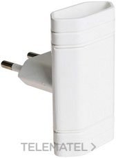 ADAPTADOR 2 TOMAS BIPOLAR 10A DIÁMETRO 4 FUNDAS+OBTURADOR