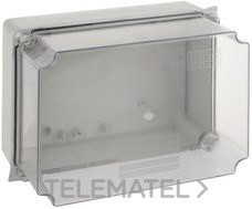 CAJA ESTANCA CIEGA 220x170x140 GRIS TAPA FUMÉ