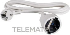 PROLONGADOR BIPOLAR 3G1,5 BLANCO CON OBTURADOR 2m