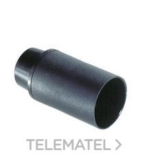 PORTALÁMPARAS E14 2A 250V CUERPO LISO NEGRO