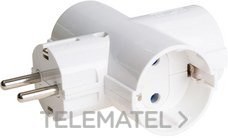 ADAPTADOR 3 TOMAS BIPOLAR TT LATERAL 16A 250V