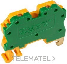 BORNE PARA CARRIL DIN 4mm² TORNILLO TT VERDE/AMARILLO