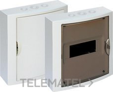 CAJA DISTR.SUPF.8 EL.247x249x104mm CJ.MO.BL PTA.FUMÉ