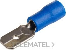 TERMINAL LENGÜETA 0,8x6,35mm DE 1,5 A 2,5mm² AZUL (BOLSA 50u)