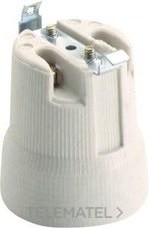 PORTALÁMPARAS E-27 PORC.678D 4A 250V PROT.CONTRA CHOQUES ELTCO.SOP.MET.