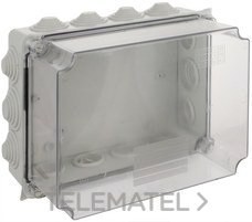 CAJA ESTANCA 220x170 12 CONOS TUBO DIÁMETRO 32 FUMÉ