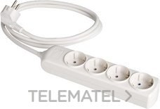 BASE BIPOLAR 4 TOMAS PROLONGACIÓN 5m LIBRE DE HALÓGENOS BLANCO