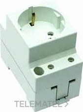 BASE TT LATERAL 16A 250V PARA CARRIL METÁLICO