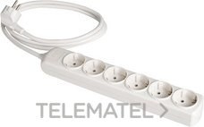 BASE BIPOLAR 6 TOMAS PROLONGACIÓN 2m BLANCO