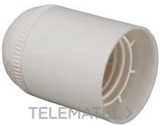PORTALÁMPARAS E27 4A 250V CUERPO LISO BLANCO