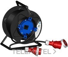 ENROLLACABLES H07RN-F CLAVIJA+BASE 3P 20m NEGRO