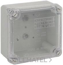 CAJA 100x100x55 TORNILLO 1/4" C/TAPA TRANSPARENTE
