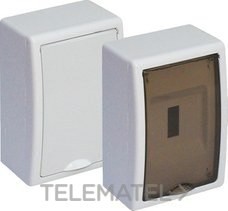 CAJA DISTR.SUPF.4 EL.150x225x95mm PCTB.COLOR BL PTA.FUMÉ