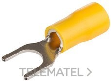 TERMINAL HORQUILLA DIÁMETRO 6,5mm DE 4 A 6mm² AMARILLO (BOLSA 50u)