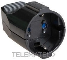 BASE MOVIL BIPOLAR TT LATERAL 10/16A 250V NEGRO