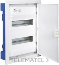 CAJA DISTR.EMP.TAB.HUECO 28 EL.362x462x88mm MO.PTA.MET.COLOR BL