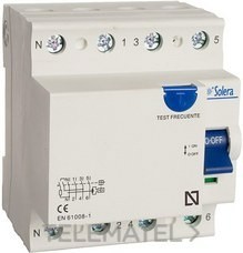 DIF.SUPINM.4P 25A SENB.30mA 4 MOD.SECTORES RESID.To.6kA 240/415V AC(50-60Hz)CV.C