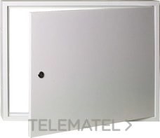 MARCO Y PUERTA METÁLICO 500x700 CON CERRADURA BLANCO